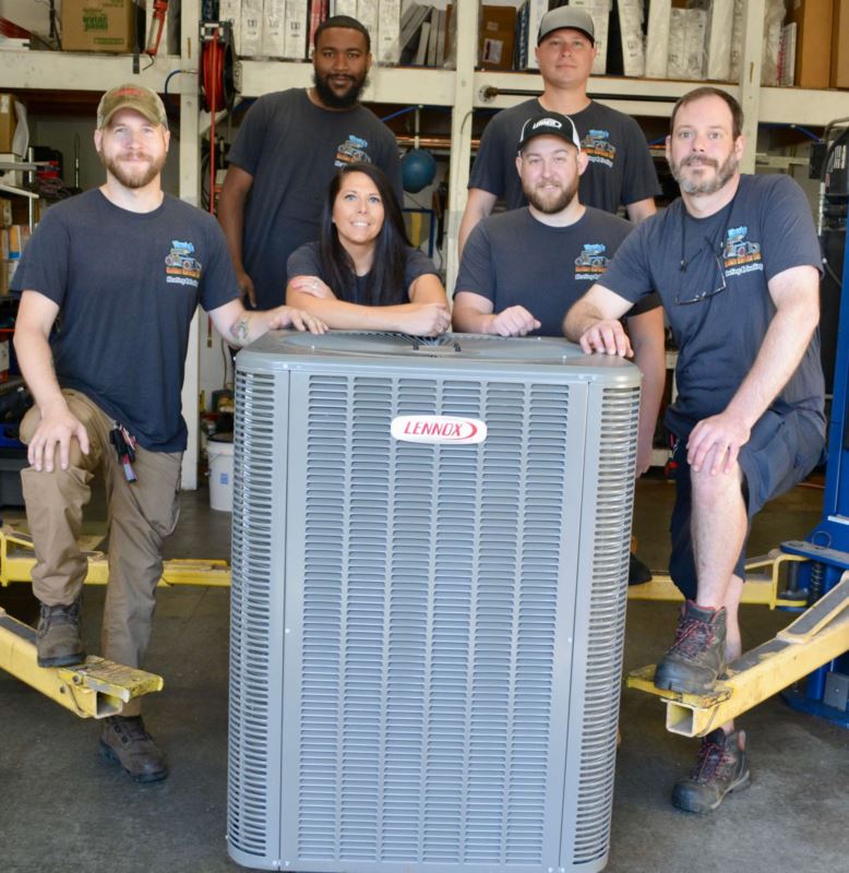 Woody's team in their shop